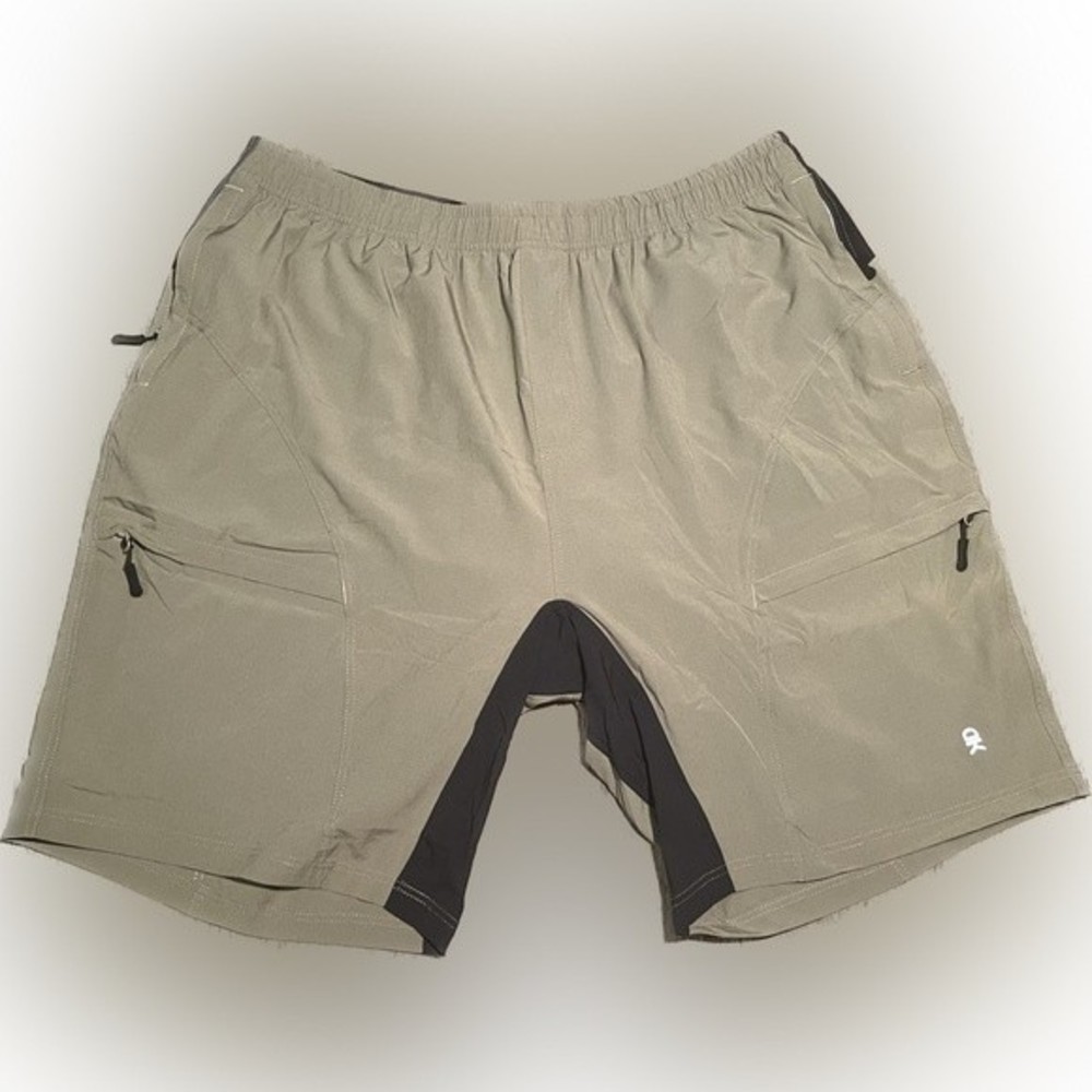 Little Donkey Andy Mens Padded Biking Cargo Shorts Sage Green Size 2XL NWT